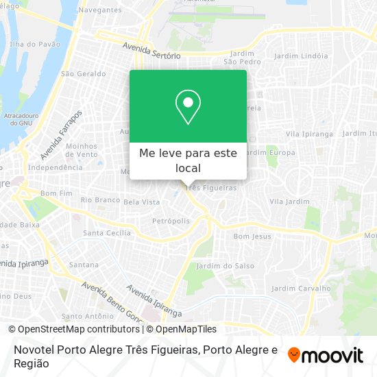 Novotel Porto Alegre Três Figueiras mapa