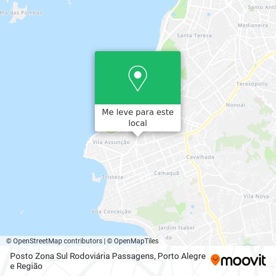 Posto Zona Sul Rodoviária Passagens mapa