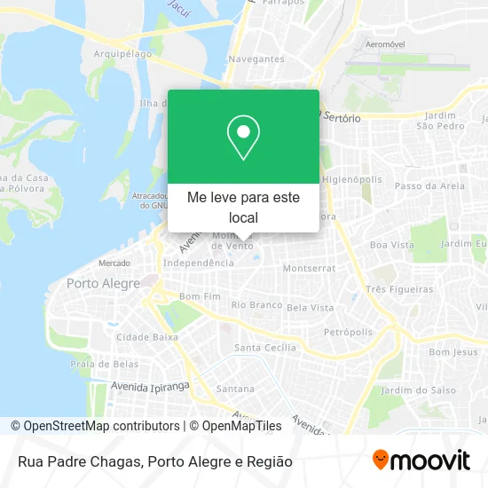 Rua Padre Chagas mapa
