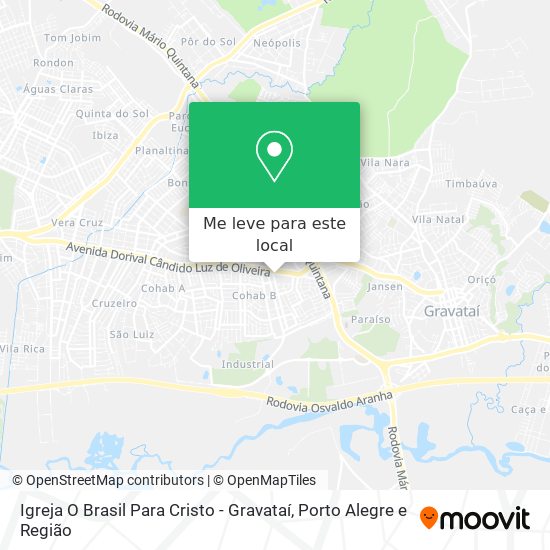 Igreja O Brasil Para Cristo - Gravataí mapa