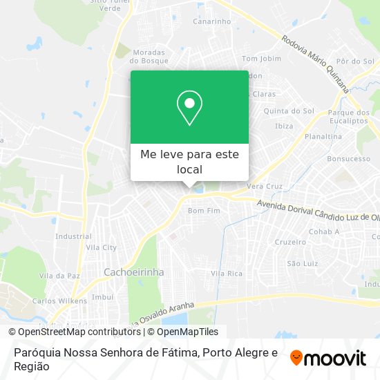 Paróquia Nossa Senhora de Fátima mapa