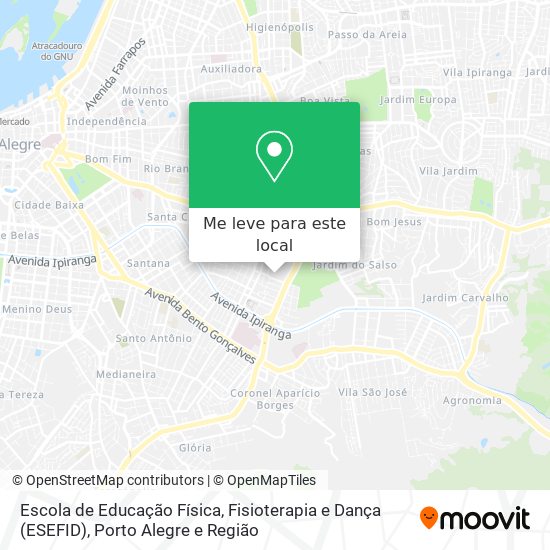 Escola de Educação Física, Fisioterapia e Dança (ESEFID) mapa