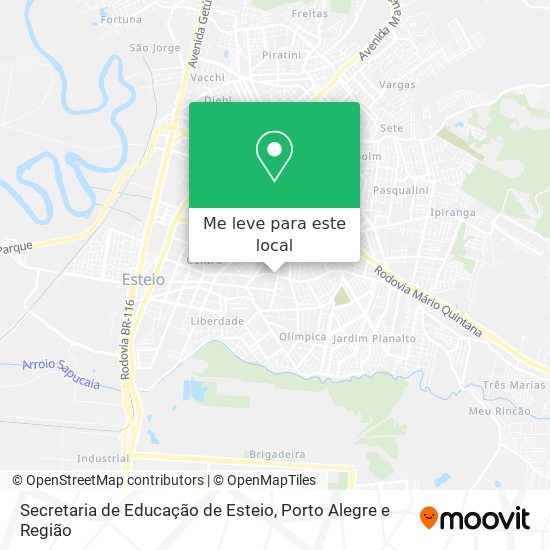Secretaria de Educação de Esteio mapa