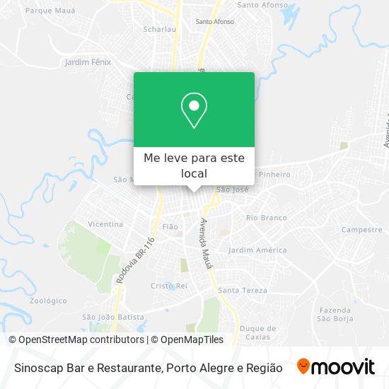 Sinoscap Bar e Restaurante mapa