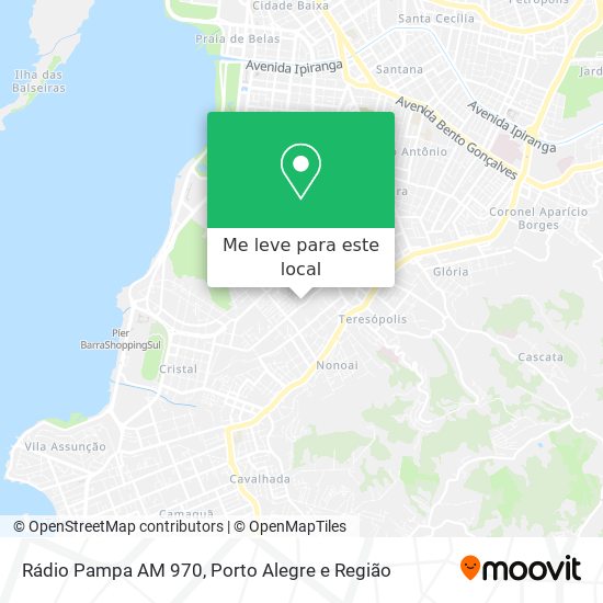 Rádio Pampa AM 970 mapa