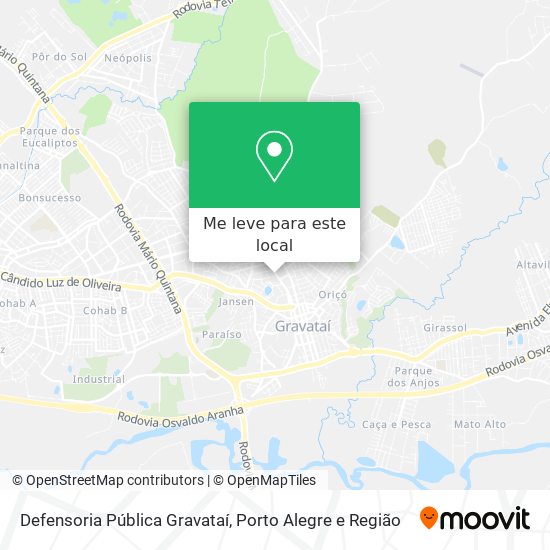 Defensoria Pública Gravataí mapa