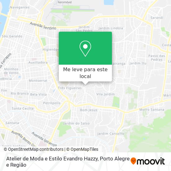 Atelier de Moda e Estilo Evandro Hazzy mapa