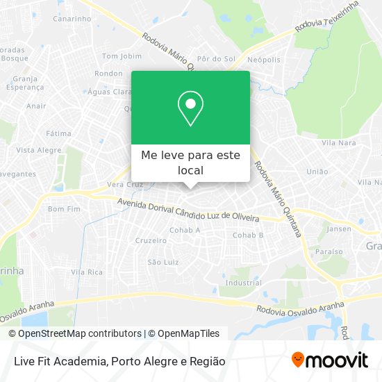 Como chegar até Live Fit Academia em Gravataí de Ônibus?