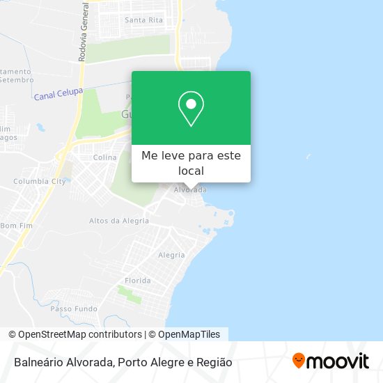 Balneário Alvorada mapa