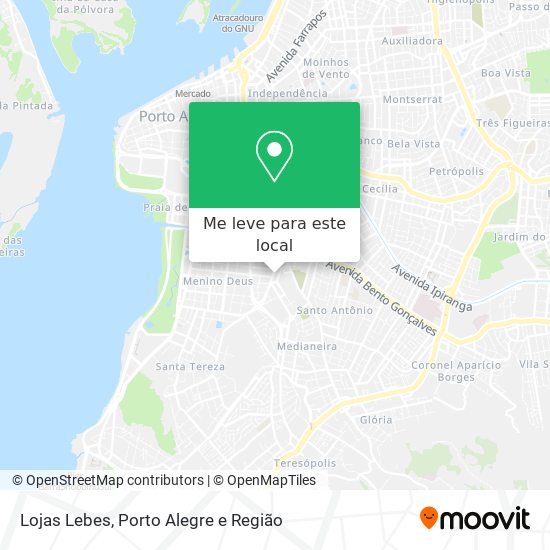 Lojas Lebes mapa