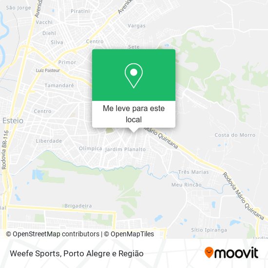 Weefe Sports mapa