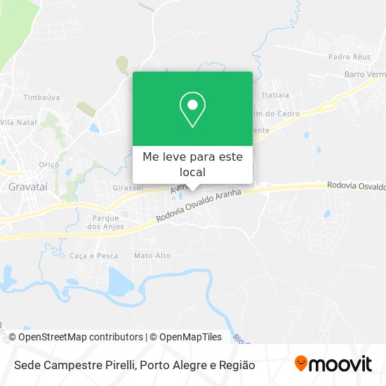 Sede Campestre Pirelli mapa