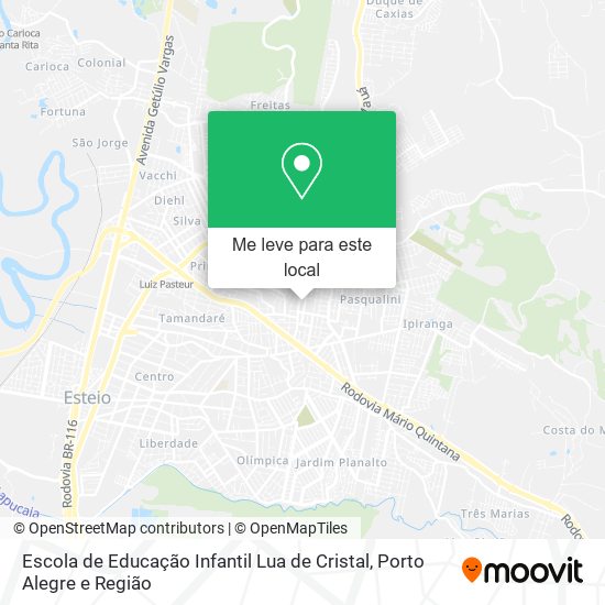 Escola de Educação Infantil Lua de Cristal mapa