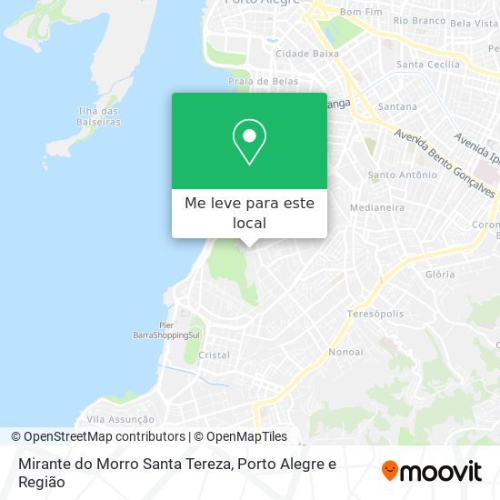 Mirante do Morro Santa Tereza mapa