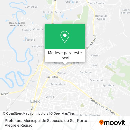 Prefeitura Municipal de Sapucaia do Sul mapa
