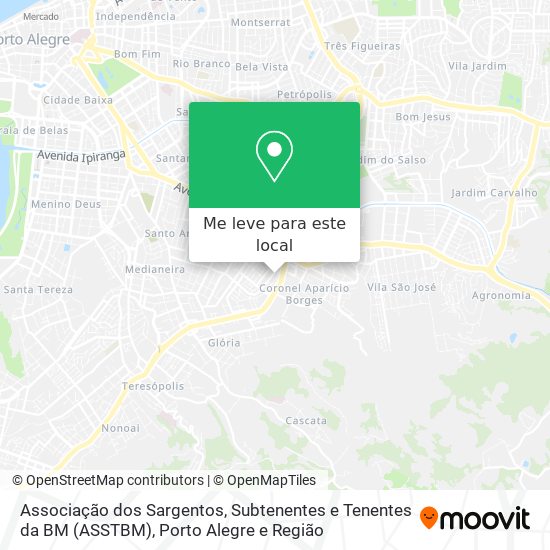 Associação dos Sargentos, Subtenentes e Tenentes da BM (ASSTBM) mapa