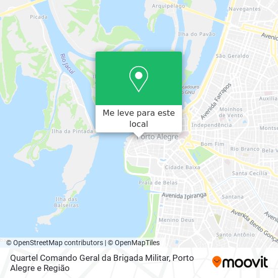 Quartel Comando Geral da Brigada Militar mapa