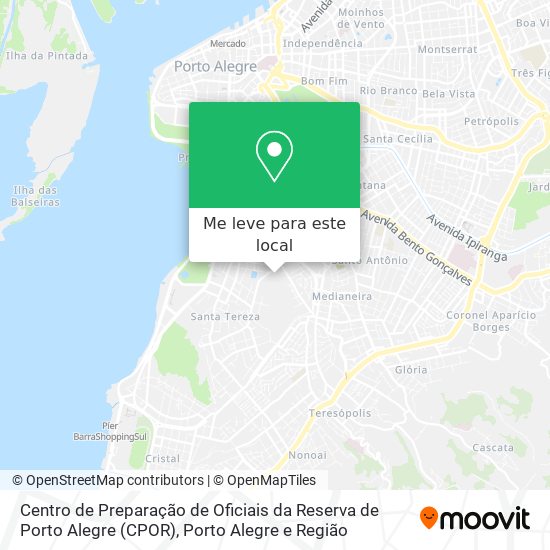 Centro de Preparação de Oficiais da Reserva de Porto Alegre (CPOR) mapa