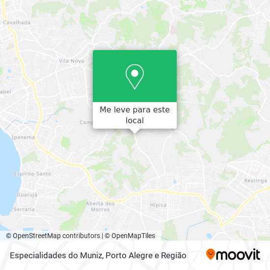 Especialidades do Muniz mapa