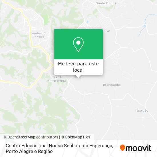 Centro Educacional Nossa Senhora da Esperança mapa