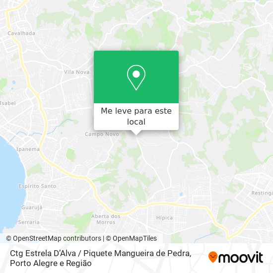 Ctg Estrela D’Alva / Piquete Mangueira de Pedra mapa