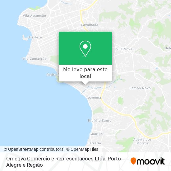 Omegva Comércio e Representacoes Ltda mapa