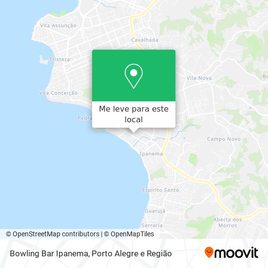 Bowling Bar Ipanema mapa