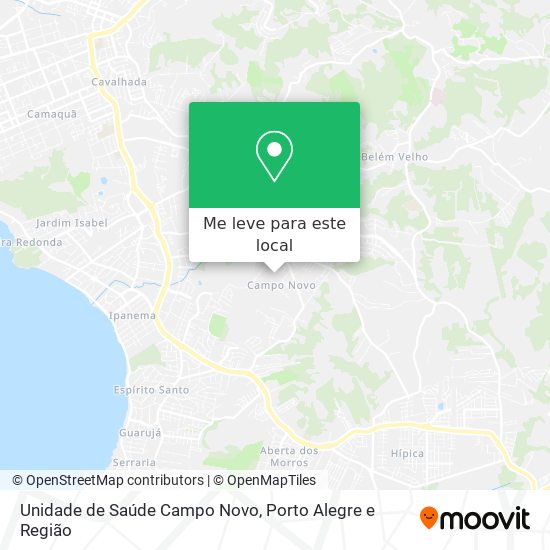 Unidade de Saúde Campo Novo mapa