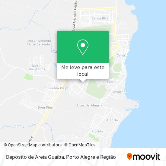 Deposito de Areia Guaiba mapa