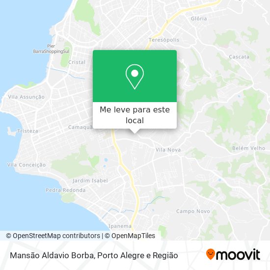 Mansão Aldavio Borba mapa