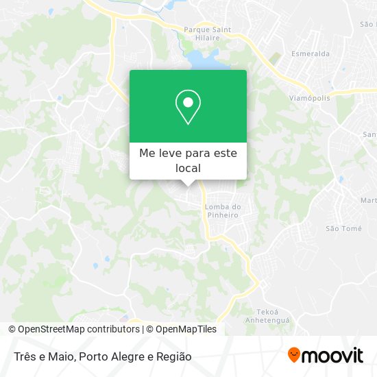 Três e Maio mapa