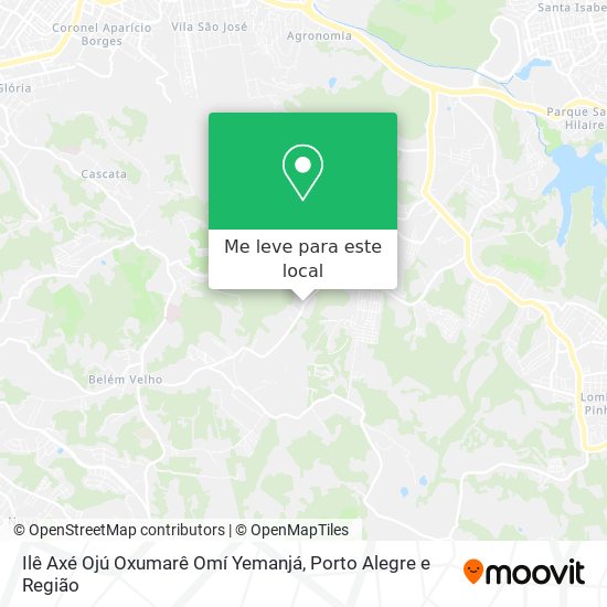 Ilê Axé Ojú Oxumarê Omí Yemanjá mapa