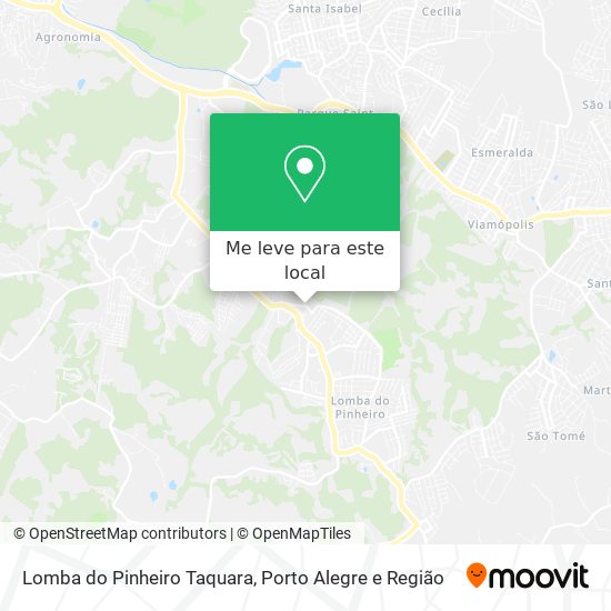 Lomba do Pinheiro Taquara mapa