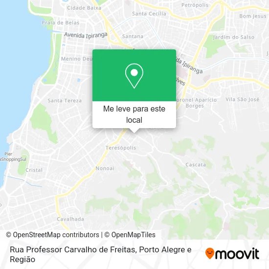 Rua Professor Carvalho de Freitas mapa