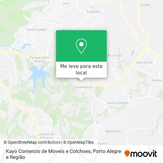 Kayo Comercio de Moveis e Colchoes mapa