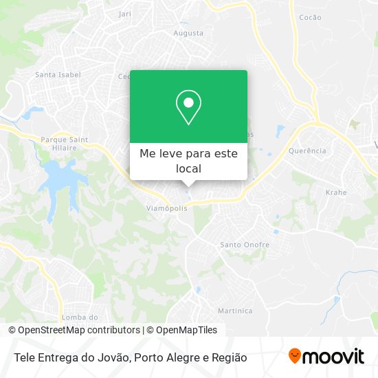Tele Entrega do Jovão mapa