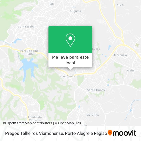 Pregos Telheiros Viamonense mapa