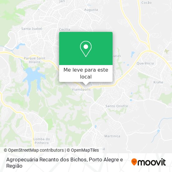 Agropecuária Recanto dos Bichos mapa