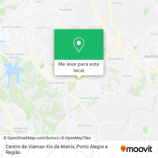 Centro de Viamao Xis da Matrix mapa