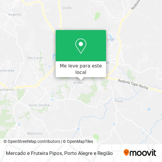 Mercado e Fruteira Pipos mapa