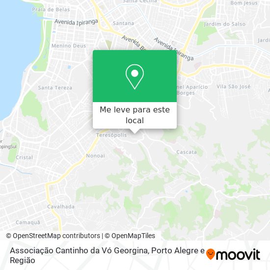 Associação Cantinho da Vó Georgina mapa