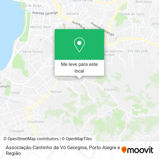 Associação Cantinho da Vó Georgina mapa