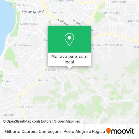 Gilberto Cabreira Confecções mapa