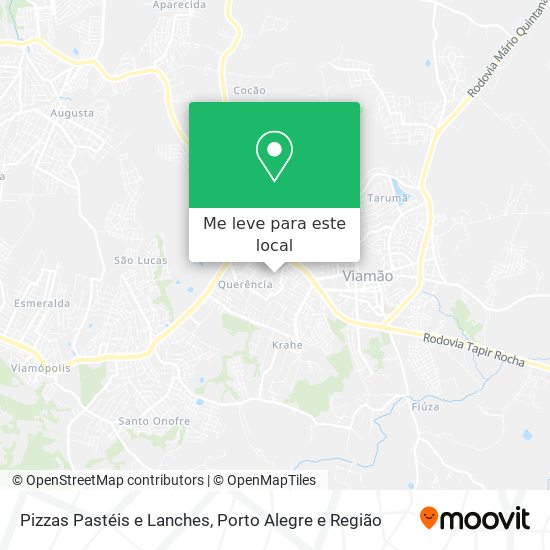 Pizzas Pastéis e Lanches mapa