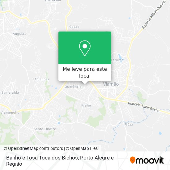 Banho e Tosa Toca dos Bichos mapa