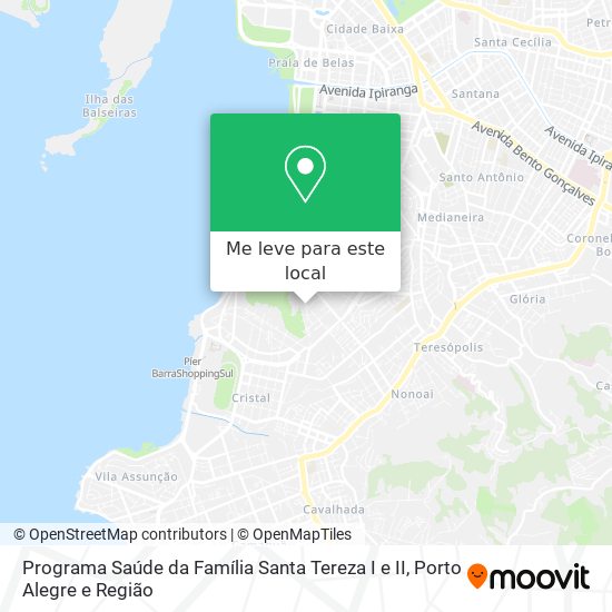 Programa Saúde da Família Santa Tereza I e II mapa