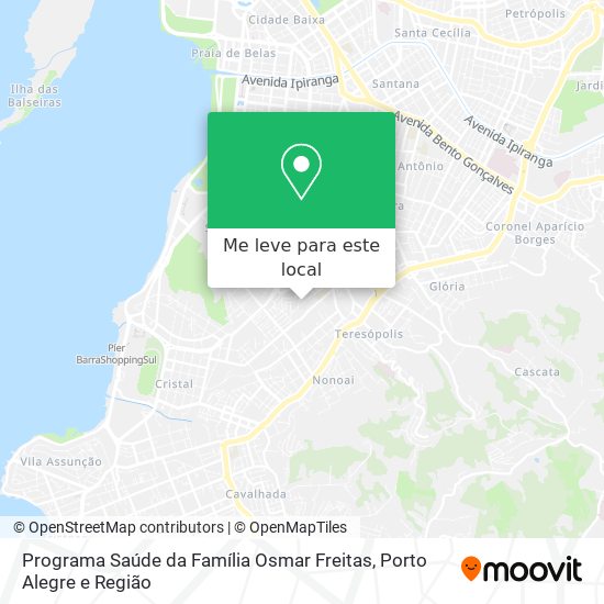 Programa Saúde da Família Osmar Freitas mapa