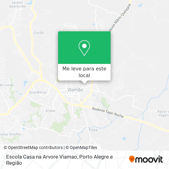 Escola Casa na Arvore Viamao mapa