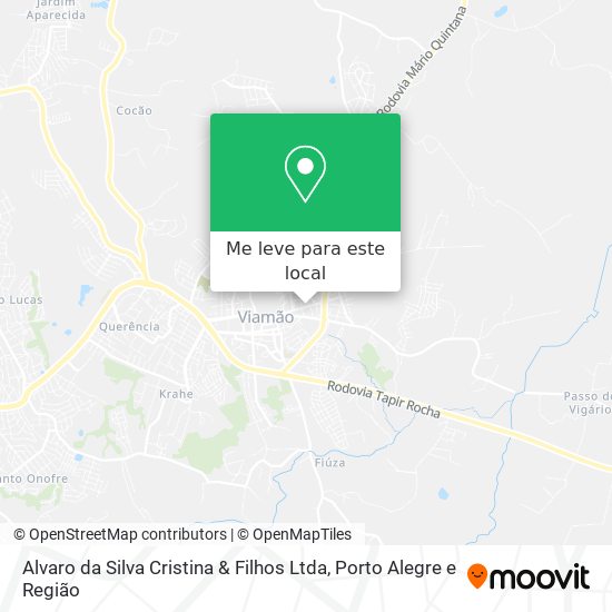 Alvaro da Silva Cristina & Filhos Ltda mapa
