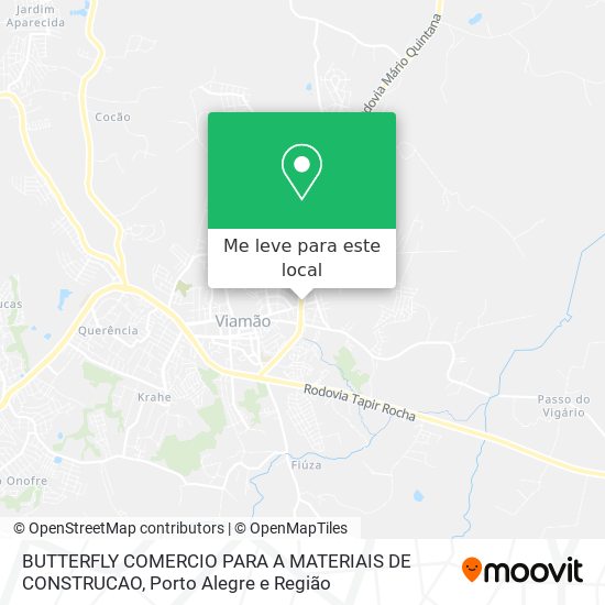 BUTTERFLY COMERCIO PARA A MATERIAIS DE CONSTRUCAO mapa